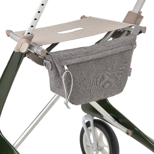 Lichtgewicht Rollator Carbon- Groen Met Organiser Bag - Hulpmiddeldiscounter.nl