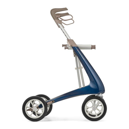 Rollator - Lichtgewicht en Stabiel plus Extra breed -Carbon Ultralight Blauw Met Organizer Bag - - Hulpmiddeldiscounter.nl