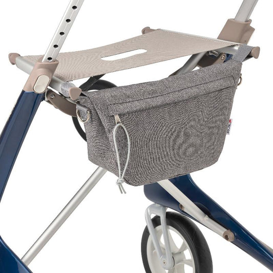 Rollator - Lichtgewicht en Stabiel plus Extra breed -Carbon Ultralight Blauw Met Organizer Bag - - Hulpmiddeldiscounter.nl