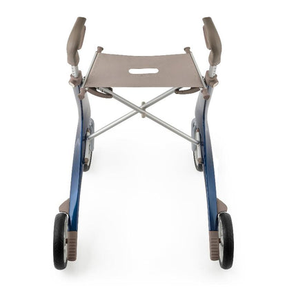 Rollator - Lichtgewicht en Stabiel plus Extra breed -Carbon Ultralight Blauw Met Organizer Bag - - Hulpmiddeldiscounter.nl