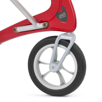 Rollator - Lichtgewicht en Stabiel Plus Extra Breed Carbon - Rood Met Organiser Tas - Large Zitbreedte 47CM - Hulpmiddeldiscounter.nl