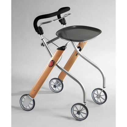 Indoor rollator -Let's Go Beuken/zilver - Hulpmiddeldiscounter.nl